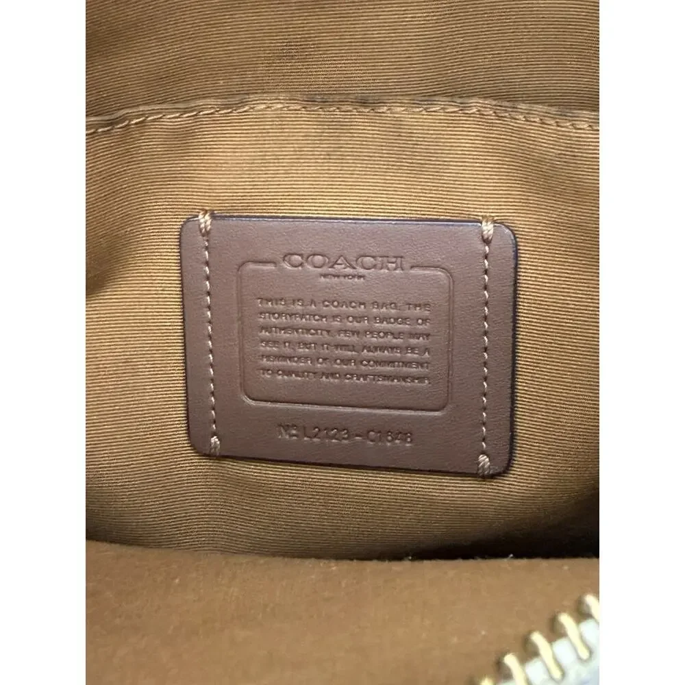 Coach Ellie File Bag Pebbled Leather Crossbody Purse - Chalk - Picture 6 of 8